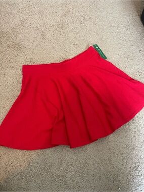 Flared Red Women's Skater Skirt size XXL